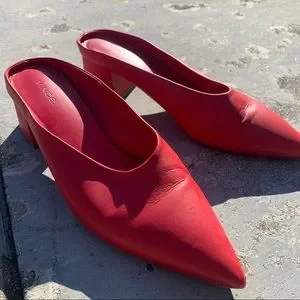 Vince Shoes Vince Ralston Leather Mules Red Poshmark